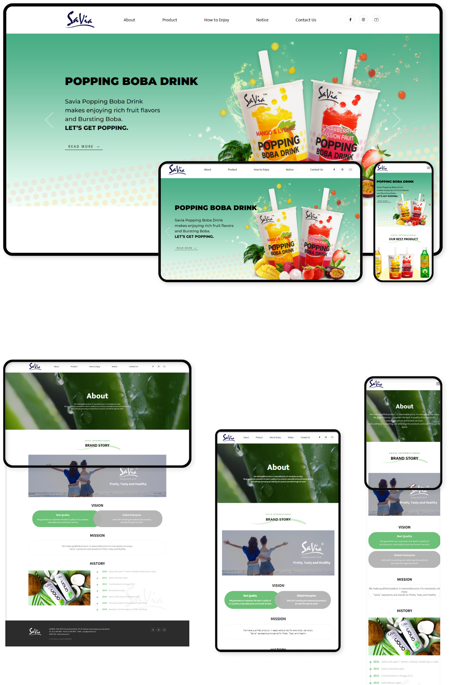 디자인펀치 제작 - 세비아 인터네셔널 Responsive Web/App 상세 디자인 (PC)